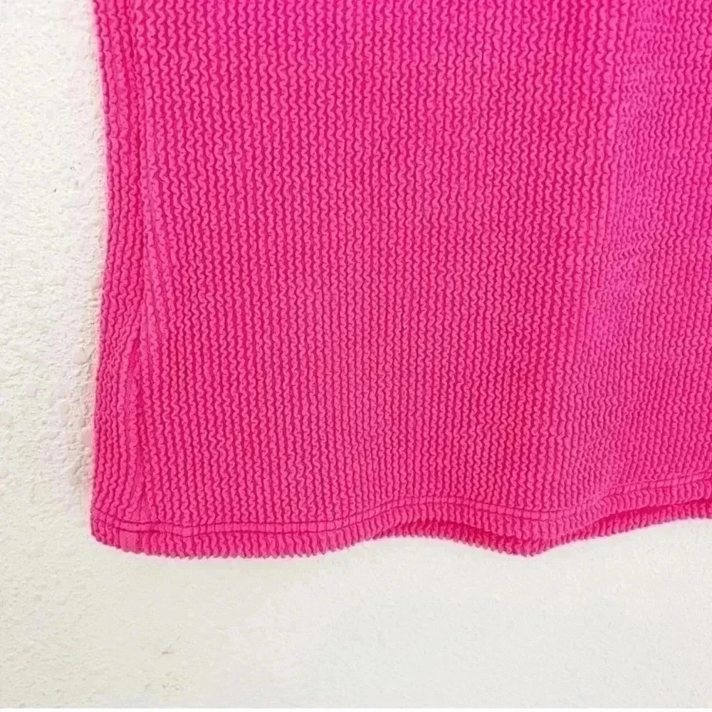 NWT Good American Bright Pink Always Fit Swim Mini Skirt, Size XXS-XS (2)